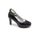 TTP Ladies High Gloss Platform High Heel with Ankle Strap