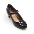 TTP High Gloss Ladies Court Heel with buckle Strap 8501-2