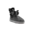 TTP Women's Suede Ankle Polar Boots with Ribbon Decor