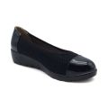 TTP Women Black Wedge Round Toe Loafers XB3508-1