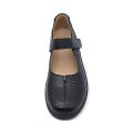 TTP Women Black Round Toe Cut Out Style Loafer with Ankle Strap XB5603