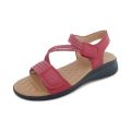 TTP Women Strappy Cushioned Sandal with Velcro Ankle Strap XB2308-2