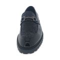 Men's Formal Patent Pu Loafers with Embellished Upper Y970