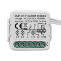 Smart Mini Switch Module 3 Gang 2 Way (Upgrade Existing + Override) | WiFi Tuya Smart Life