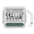 Smart Mini Switch Module 4 Gang 2 Way (Upgrade Existing + Override) | WiFi Tuya Smart Life