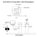Smart Energy Monitor 2x Clamp Meter | 80A CT Single Phase | WiFi Tuya Smart Life