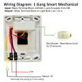 Smart WiFi Mechanical Light Switch, 1 Gang | Neutral Wire + BT | WiFi Tuya Smart Life