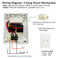 Smart WiFi Mechanical Light Switch, 2 Gang | Neutral Wire + BT | WiFi Tuya Smart Life