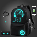 Student School Backpack USB Charge Laptop Computer Backpack For Teenager Anti-theft Boys