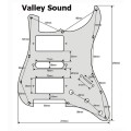H/S/H White Pearloid 3ply Strat Style Pickguard