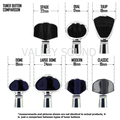 Black Modern Strat Style Tuners Set of 6 LEFT HAND