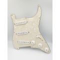 Prewired Pickguard Loaded  with Alnico 5 Single Coil Pickups - Vintage White Pearl