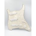 Prewired Pickguard Loaded  with Alnico 5 Single Coil Pickups - Vintage White Pearl