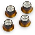 Brown Top Hat Gibson style replacement knob set - 2 Volume, 2 Tone