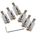 Strat saddles with brass rollers - set of 6