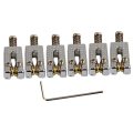 Strat saddles with brass rollers - set of 6