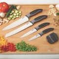 Shogun 5pc kitchen knife and sharpener set