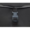 Well used Black Nylon camera bag with strap