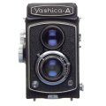 YASHICA A TLR Medium format vintage film camera YASHIMAR 3.5 f=80mm coated lens cased - Yashica