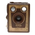 Model F kodak Brownie 6-20 with flash contacts square box camera