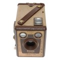 Model F kodak Brownie 6-20 with flash contacts square box camera