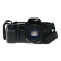 Olympus OM707 AF 1.8/50 SLR 35mm Film Camera Powerflash Grip