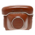 Braun Nurnberg tan vintage film camera antique leather hard case