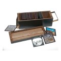Magic Lantern Antique Glass Plate Photo Picture Slides in Wood Keeper
