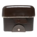 Brown Zeiss vintage film camera antique patent leather case Ikon