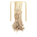 Tie-On Wavy Ponytail 55cm With Ribbons & Clip - F18-613 Ash Light Blonde Mix