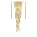 Tie-On Wavy Ponytail 55cm With Ribbons & Clip - 88H60 Ash White Blonde Mix