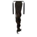 Tie-On Wavy Ponytail 55cm With Ribbons & Clip - 4 Chocolate Brown
