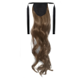 Tie-On Wavy Ponytail 55cm With Ribbons & Clip - 4-30 Chestnut Brown Mix