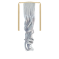 Tie-On Wavy Ponytail 55cm With Ribbons & Clip - 4110 Silver