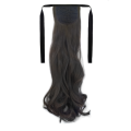 Tie-On Wavy Ponytail 55cm With Ribbons & Clip - 6 Chestnut Brown
