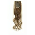 Tie-On Wavy Ombre Ponytail 55cm with Ribbons & Clip - 27T24 Light Blonde Mix