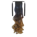 Tie-On Wavy Ombre Ponytail 55cm with Ribbons & Clip - 1-27 Strawberry Blonde