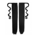 Self-Fastening Wrap Straight Ponytail 55cm - 1b Natural black