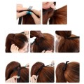 Tie-On Wavy Ombre Ponytail 55cm with Ribbons & Clip - 1-16 Ash Blonde