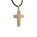 Genuine Christian Opal Stone Faith Cross Necklace