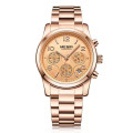 Megir 2057 Womens Chronograph Watch - Rose Gold