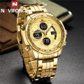 Naviforce 9197 Mens Analog/Digital Watch - Gold