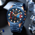 Curren 8401 Mens Stainless Steel Watch - Blue