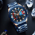 Curren 8401 Mens Stainless Steel Watch - Blue