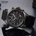 Megir 2073 Mens Chronograph Watch - Black