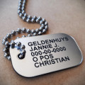 Custom Army Dogtag - Personalized 50mm x 29mm
