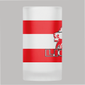 LIONS Rugby Frosted Glass Beer Mug - CLASSIC
