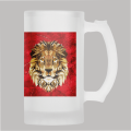 LIONS Rugby Frosted Glass Beer Mug - #LIONSPRIDE