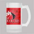 LIONS Rugby Frosted Glass Beer Mug - 2023/24 Jersey