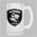 The SHARKS Rugby Frosted Glass Beer Mug